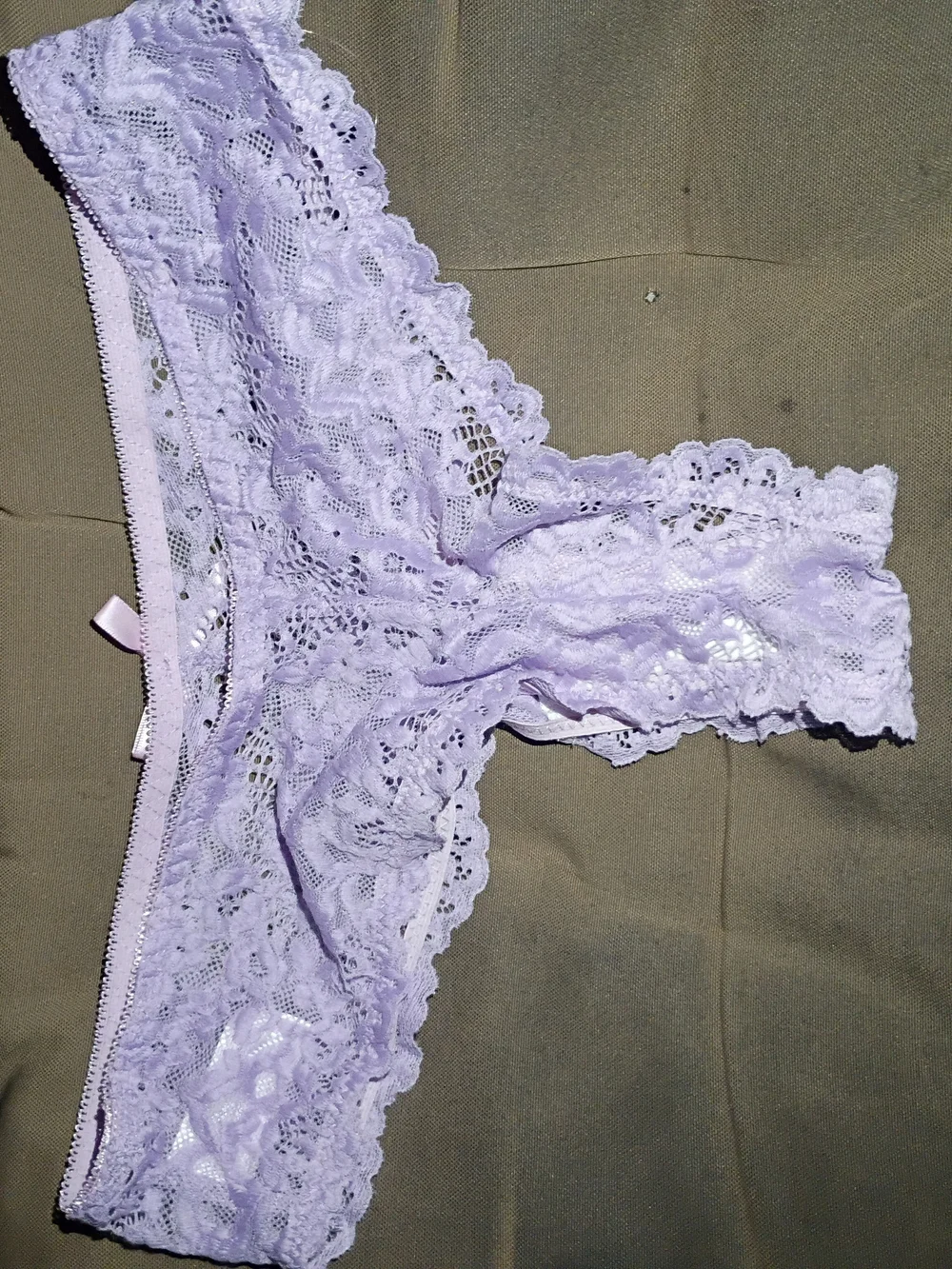 Lavender Lace Bandeau Chemise Sexy Woman's New Lingerie Outfit Set
